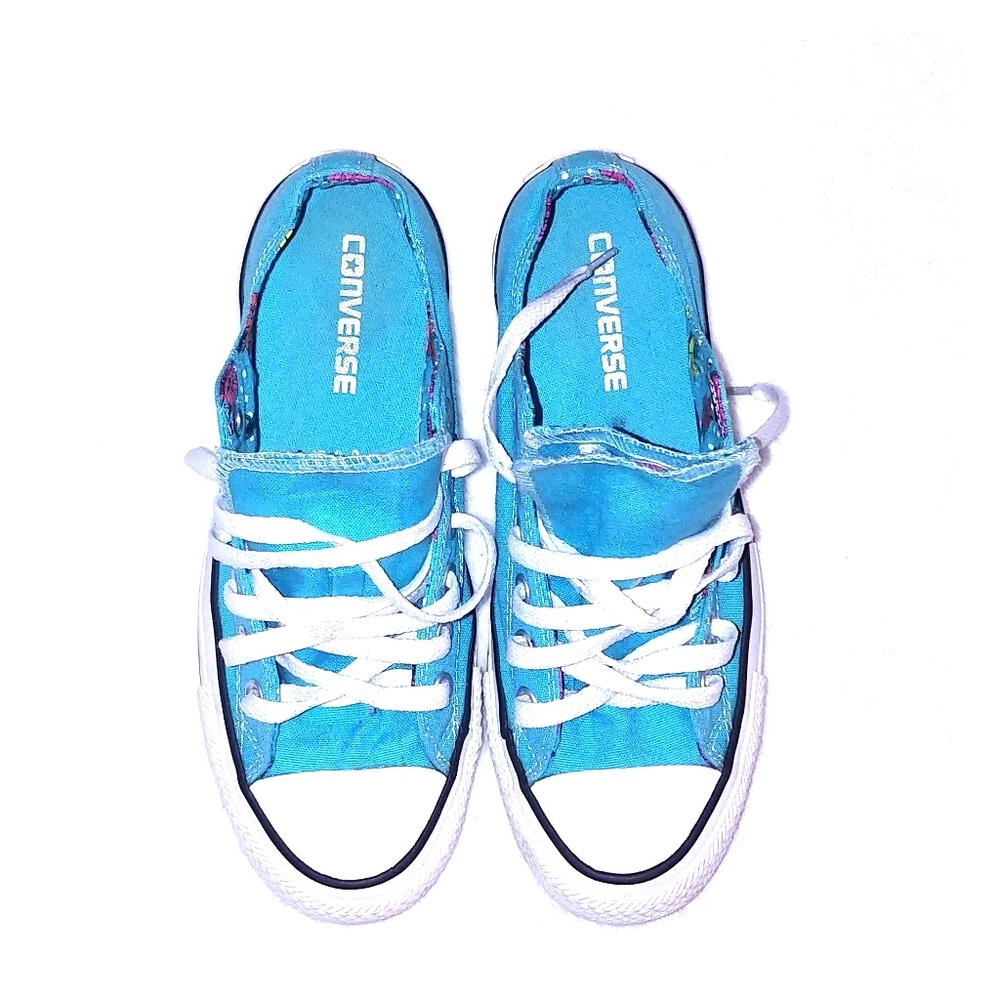 🌹Turquoise Flowered Detailed All 🌟Star Converse
